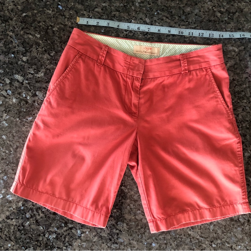 J CREW 8” Dusty Red Chino Shorts - Picture 6 of 11